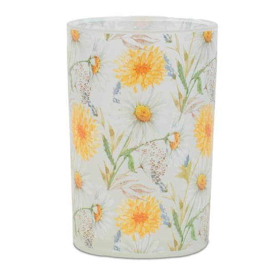 Floral Print Votive & Pillar Candle Holder Set